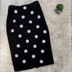 Stunning white sequin midi skirt